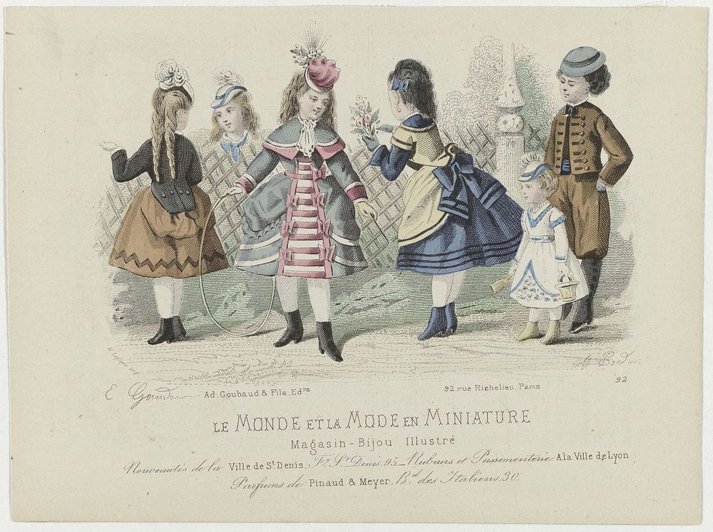 Le Monde et la Mode en Miniature, 1873, No. 92 : Nouveautés de la Ville de St Denis (...) (1873) by A Bodin, E Guerdet, Ad…