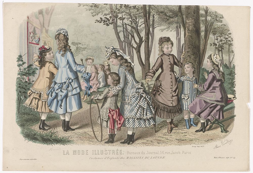 La Mode Illustrée, 1876, No. 24 : Costumes d'Enfants (...) (1876) by Huard, Anaïs Colin Toudouze and Leroy