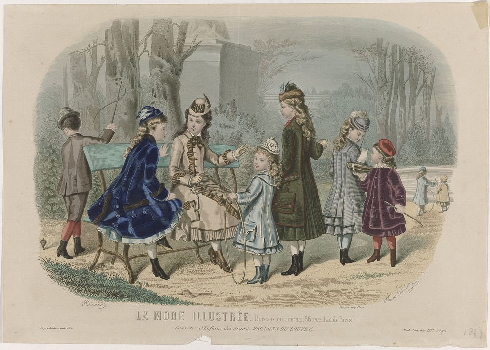 La Mode Illustrée, 1877, No. 49 : Costumes d'Enfants (...) (1877) by Huard, Anaïs Colin Toudouze and Gilquin