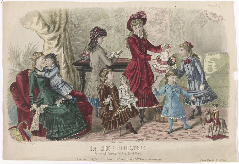 La Mode Illustrée, 1879, No. 48 : Costumes d'Enfants (...) (1879) by Isabelle Toudouze Desgrange, anonymous and Leroy