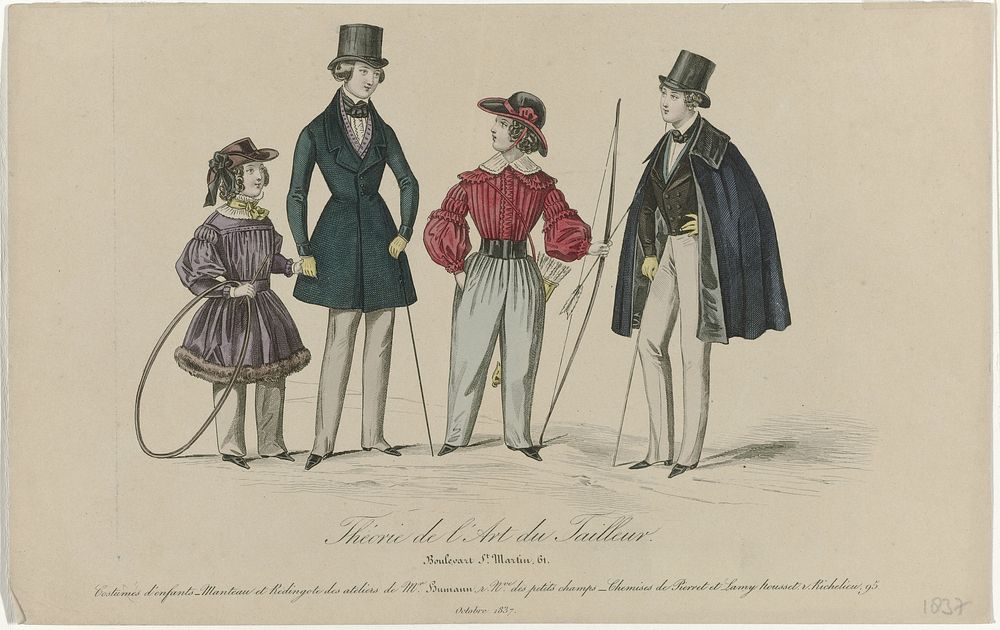 Théorie de l'Art du Tailleur, octobre 1837 : Costumes d'enfants (...) (1837) by anonymous