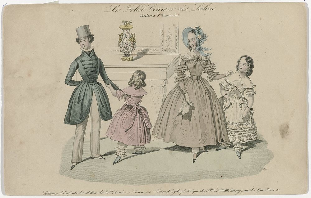 Le Follet Courrier des Salons, 1837, No. 583: Costumes d'enfants (...) (1837) by anonymous