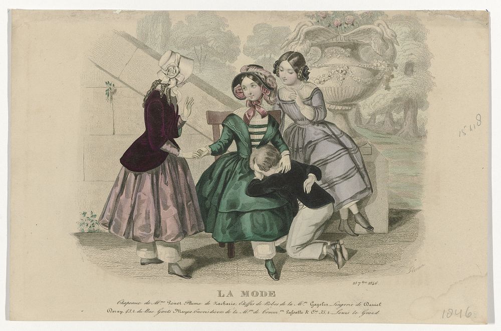 La Mode, 25 septembre 1846 : Chapeaux de Mme Penet (...) (1846) by Florensa de Closménil
