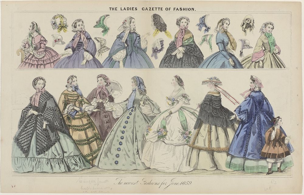 The Ladies Gazette of Fashion, The newest Fashions for June 1859 (1859) by anonymous