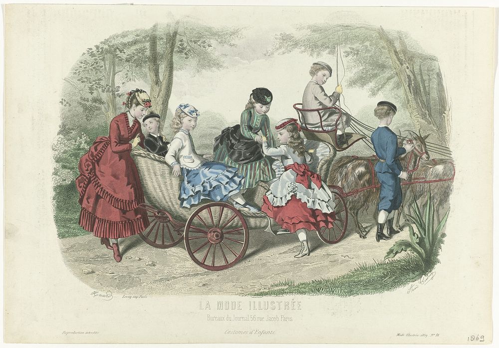 La Mode Illustrée 1869, No. 18 : Costumes d'Enfants (1869) by Huard, Anaïs Colin Toudouze and Leroy