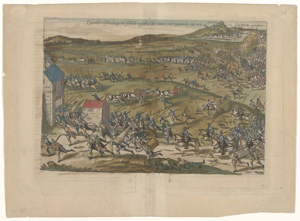 Slag bij Gembloers, 1578 (1588) by Frans Hogenberg