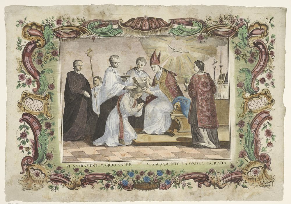 Het sacrament van het priesterschap (1700 - 1799) by Giovanni Volpato and familie Remondini