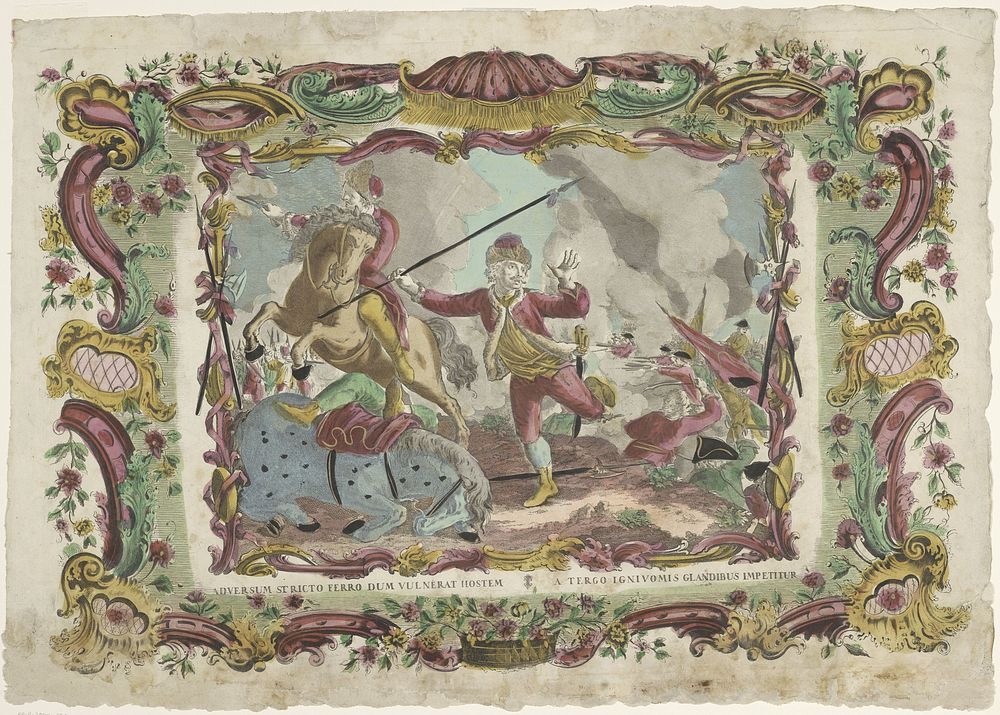 Strijdende soldaten (1700 - 1799) by Giovanni Volpato and familie Remondini