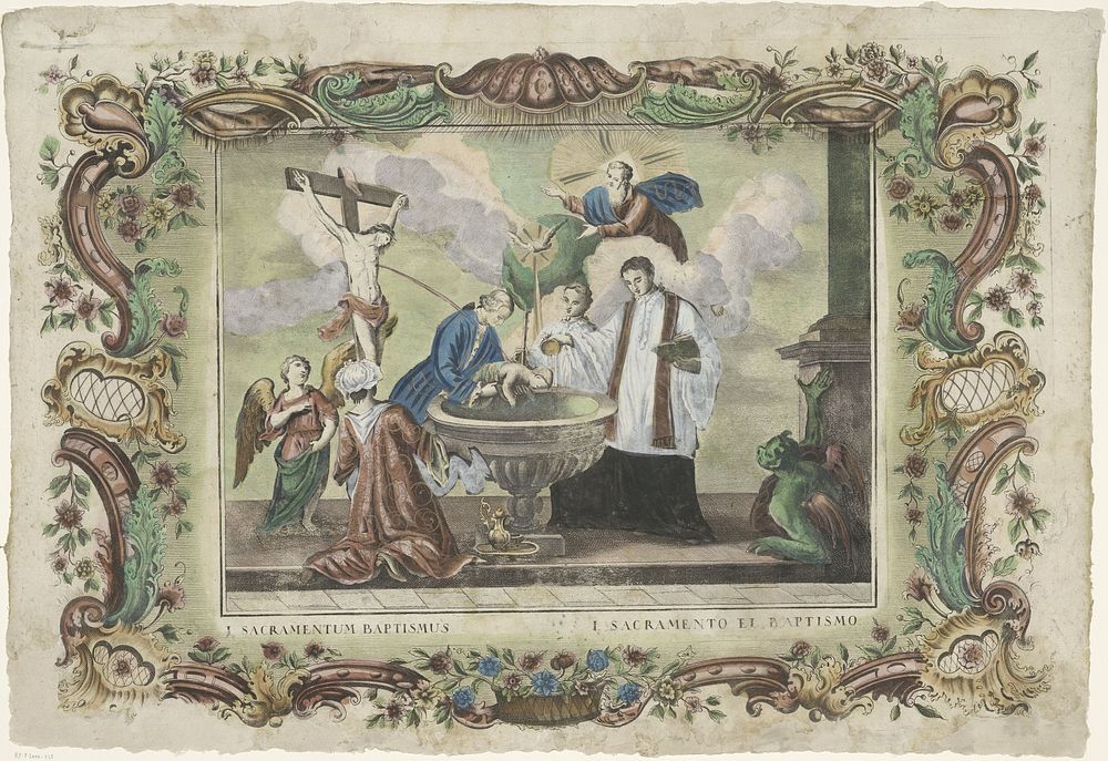 Het sacrament van de doop (1700 - 1799) by Giovanni Volpato and familie Remondini
