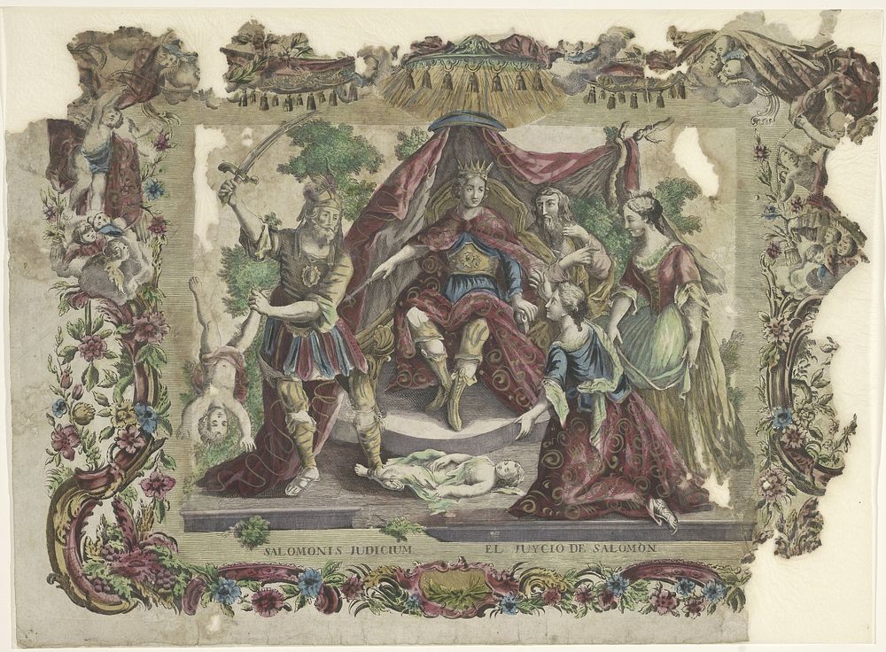 Het oordeel van Salomo (1700 - 1799) by Giovanni Volpato and familie Remondini