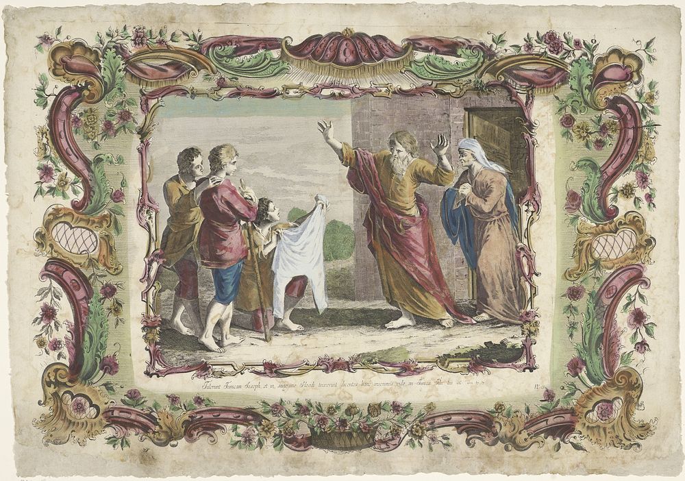 De met bloed bevlekte mantel van Jozef aan Jacob getoond (1700 - 1799) by Giovanni Volpato and familie Remondini