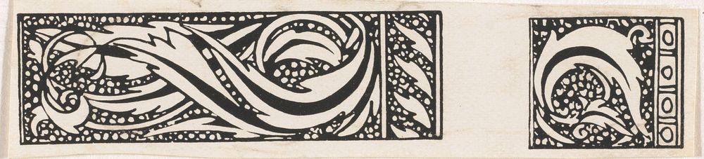 Ontwerp voor een boekrug met florale ornamenten (1870 - 1937) by anonymous and Willem Wenckebach