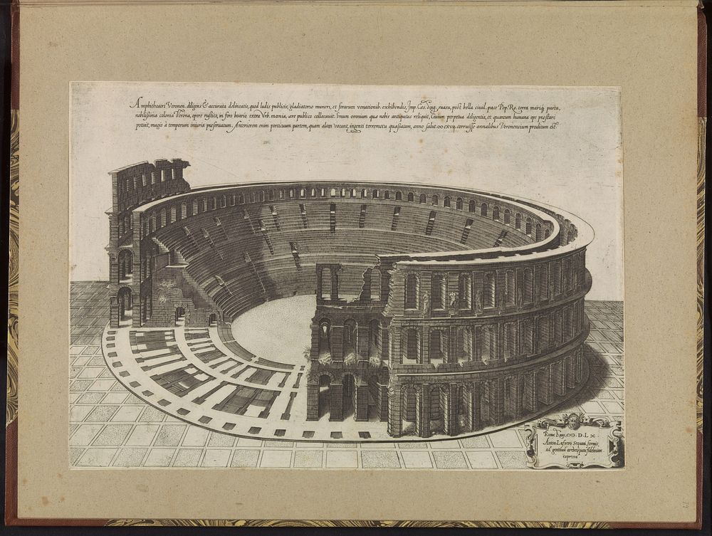 Arena van Verona (1560) by Enea Vico and Antonio Lafreri