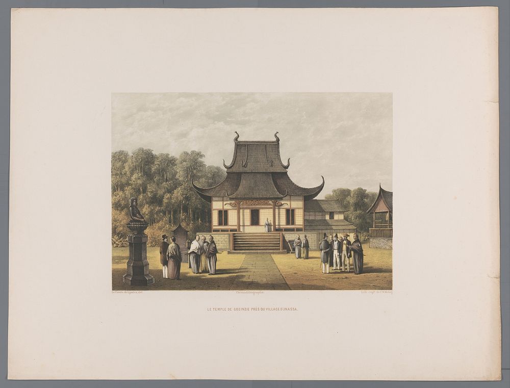 Gezicht op de Gozinzie tempel bij D'jnassa (1862) by anonymous, Johan Maurits Dideric graaf van Lynden, Koninklijke…