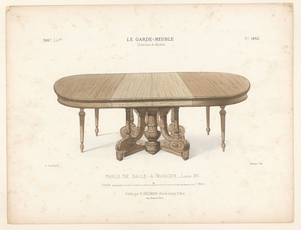Eettafel (c. 1860 - c. 1880) by Midart, Désiré Guilmard, Becquet and Désiré Guilmard