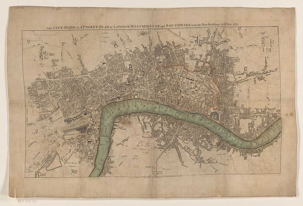 Plattegrond van Londen, 1761 (1761) by anonymous, Thomas Bowles II and John Bowles