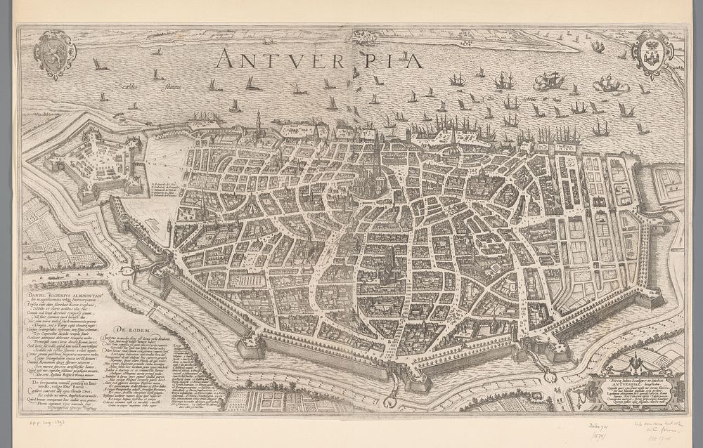Plattegrond van Antwerpen (1596 - 1704) by anonymous, Georg Braun and Frans Hogenberg
