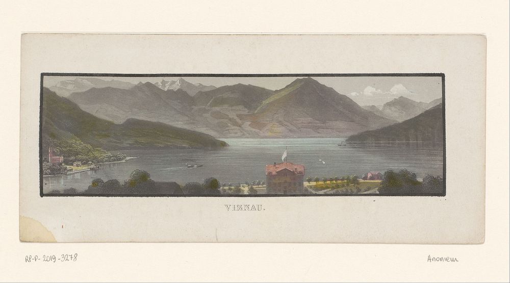 Gezicht op Vitznau (1800 - 1899) by anonymous