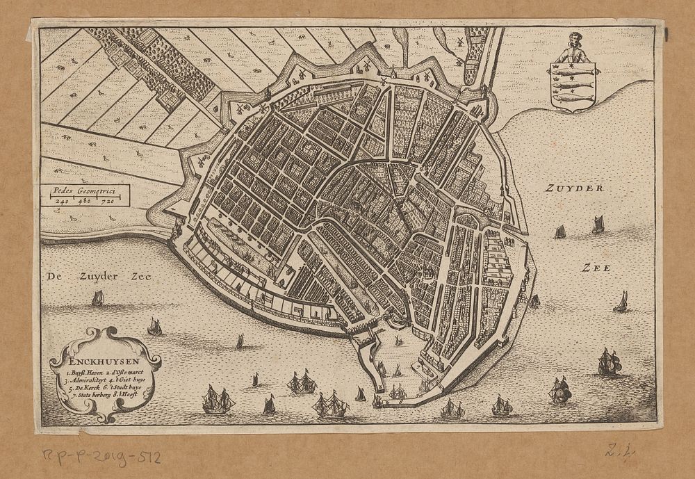 Plattegrond van Enkhuizen (1632) by anonymous and Henricus Hondius