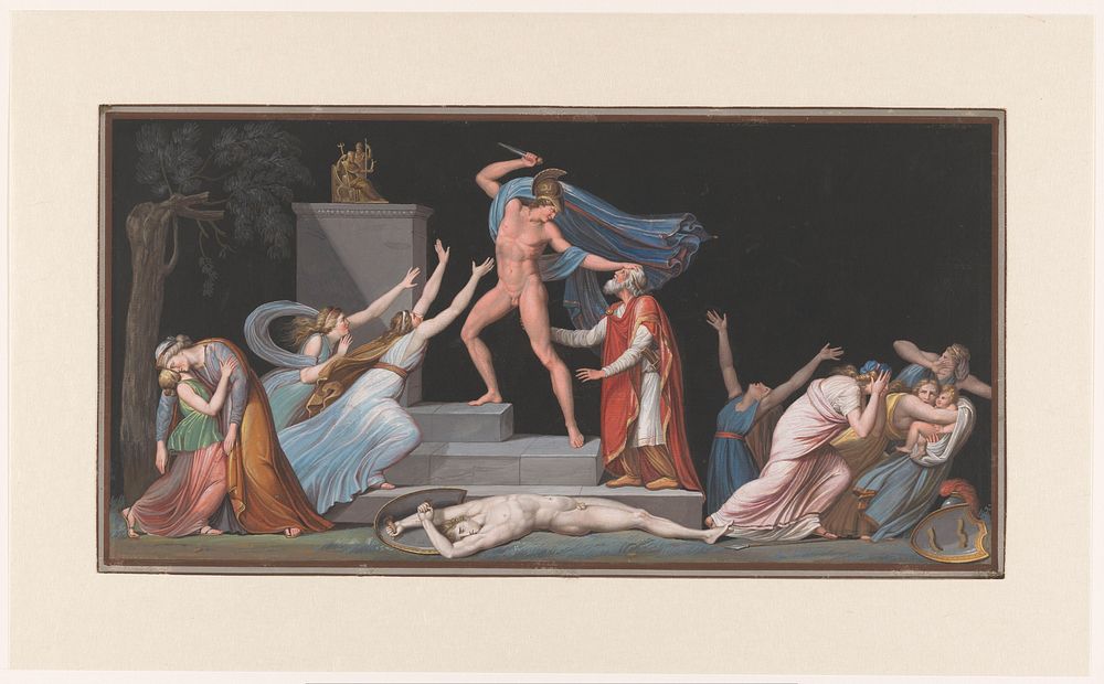 Death of Priam (1794 - 1795) by Tommaso Piroli, Vincenzo Camuccini and Antonio Canova