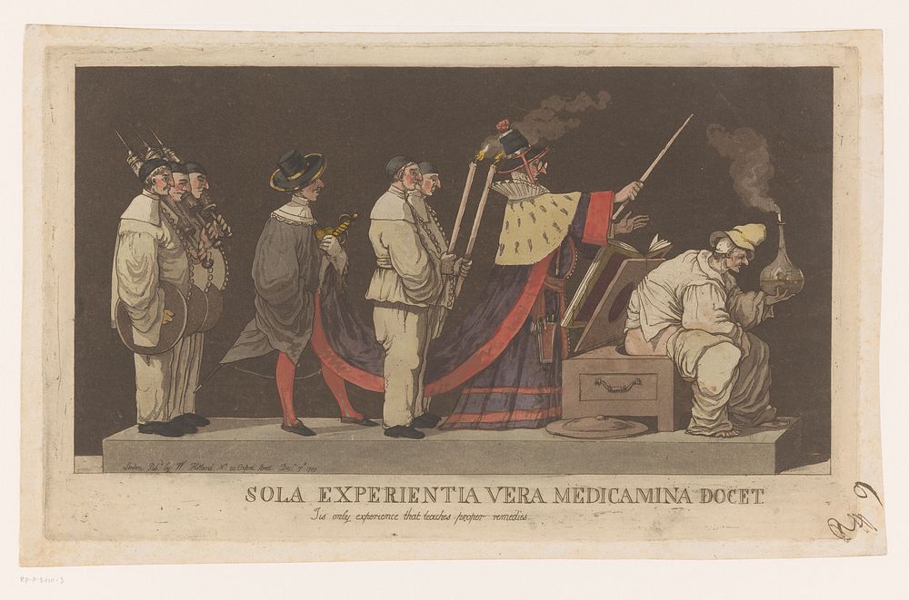 Optocht met een kwakzalver (1789) by Louis Jean Desprez, Frederick George Byron, Louis Jean Desprez and William Holland