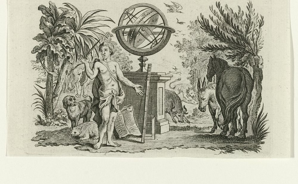 Adam als wetenschapper (c. 1760 - c. 1800) by anonymous and Reinier Vinkeles I