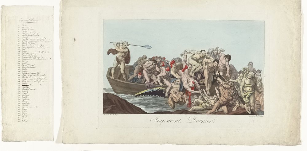 Het Laatste Oordeel (c. 1815) by anonymous, Michelangelo and Vallardi