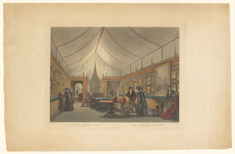 Expositieruimte van Jean Baptiste Isabey te Londen (1820) by William James Bennett, Jean Baptiste Isabey, Jean Baptiste…