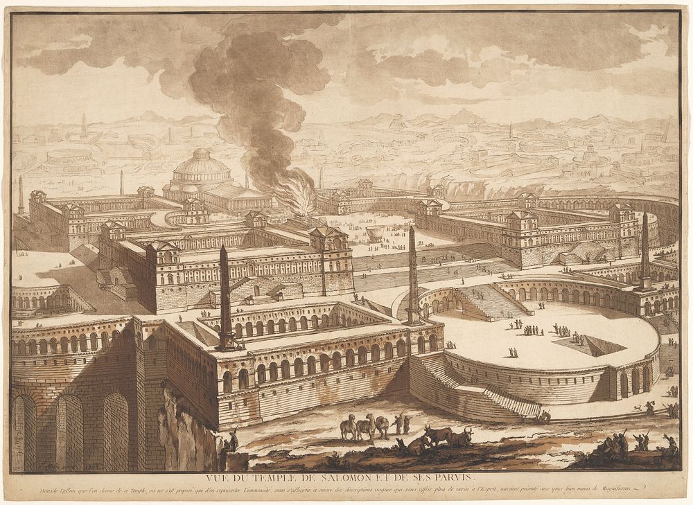 Gezicht op de Tempel van Jeruzalem en omgeving (1766) by François Philippe Charpentier and Charles de Wailly