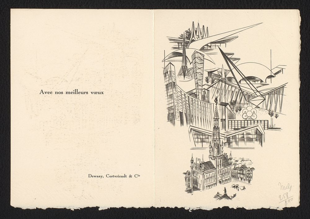 Kerstkaart van Dewaay, Cortvriendt & Cie. (after 1958 - c. 2000)