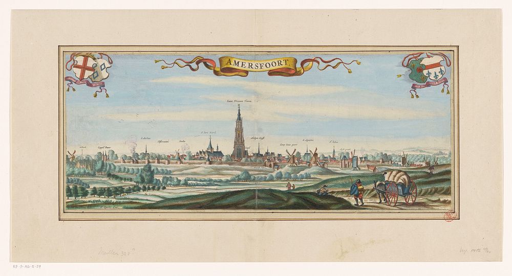 Gezicht op Amersfoort (1661) by Steven van Lamsweerde, Herman Saftleven and Herman Specht