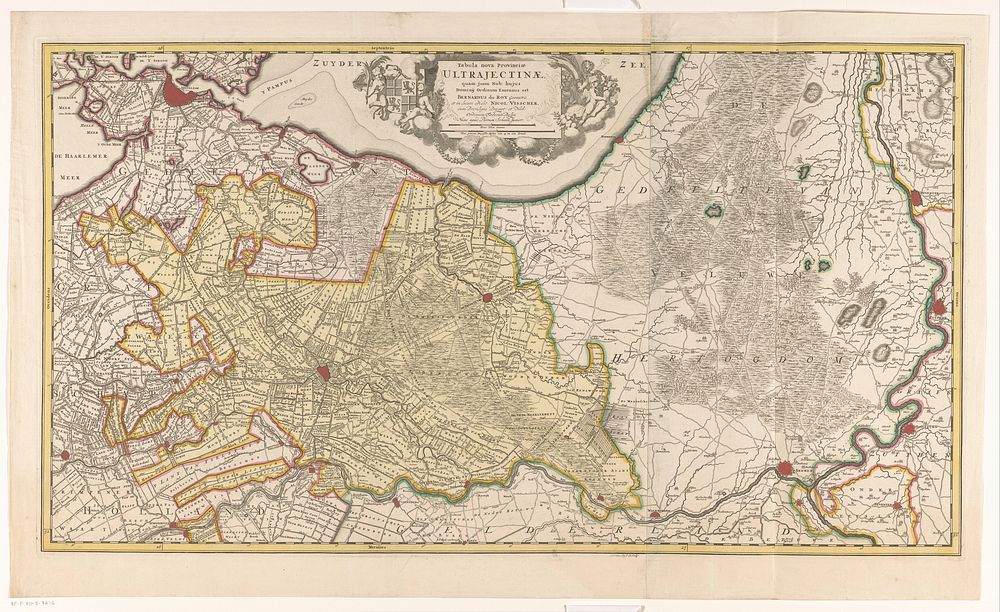Kaart van de provincie Utrecht en de Veluwe (1720 - 1803) by Luggert van Anse, Bernard de Roy I, Nicolaes Visscher II…