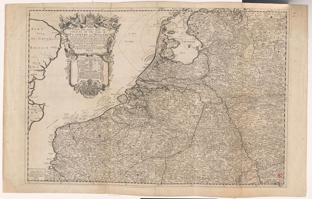 Kaart van Vlaanderen en Holland (1709) by Charles Inselin, Charles Inselin and Henry Overton I