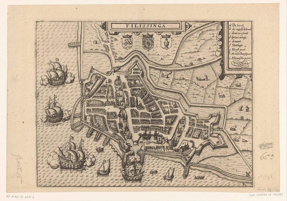 Plattegrond van Vlissingen (1612 - 1648) by anonymous, Willem Janszoon Blaeu and Johannes Janssonius