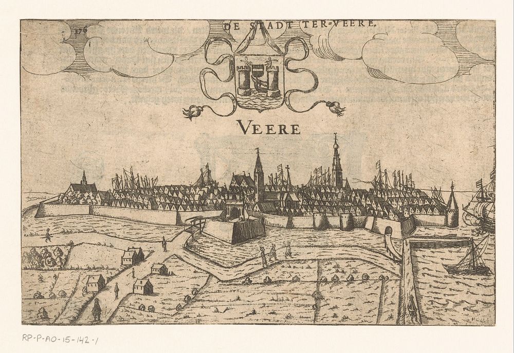 Gezicht op Veere (1615) by anonymous and Jan Jansz