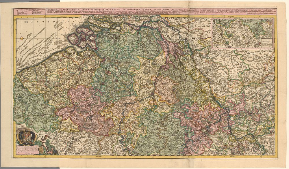 Kaart van de Zuidelijke Nederlanden en omliggende landen (1689 - 1719) by anonymous, Joachim Ottens, Joachim Ottens, Joachim…