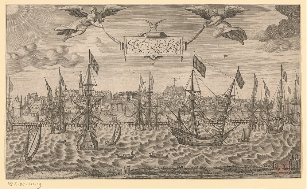 Gezicht op Amsterdam, ca. 1570 (1594 - in or before 1665) by Cornelis Dircksz Boissens
