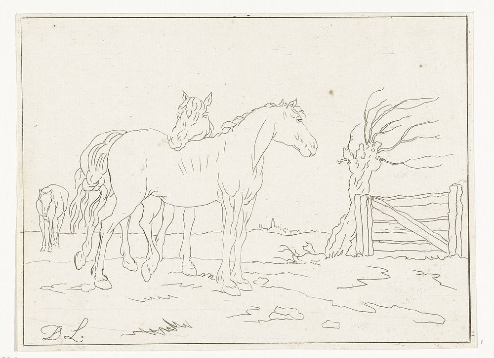 Paarden (1778 - 1838) by Anthonie van den Bos and Dirk Langendijk