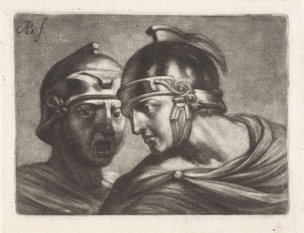 Twee Romeinse soldaten (1652 - 1690) by Abraham Bloteling and Gerard de Lairesse