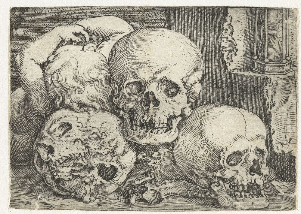 Kind met drie schedels (1529) by Barthel Beham and Barthel Beham