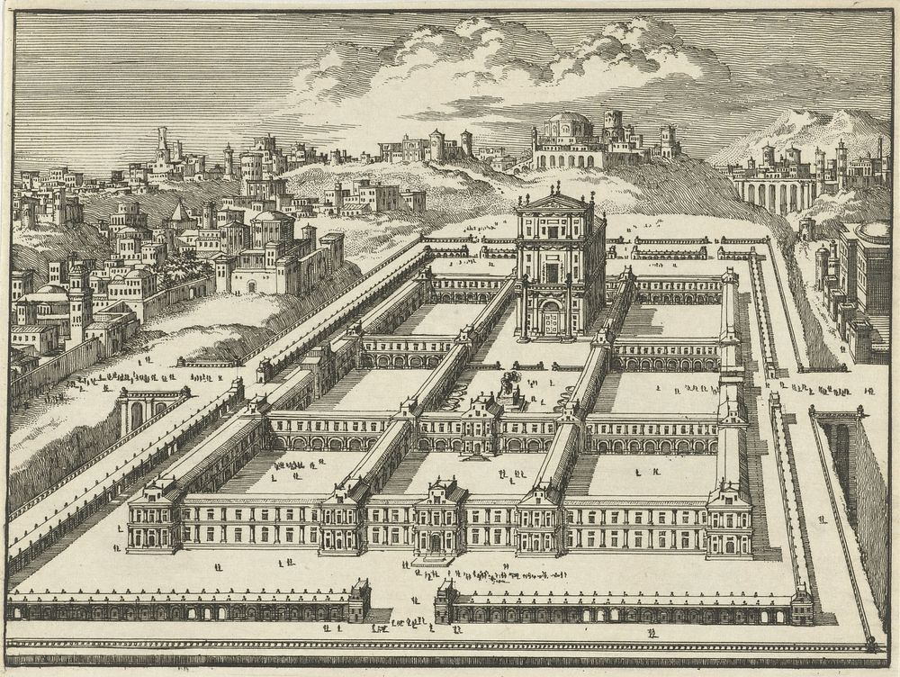 Tempel van Salomon, Jeruzalem (variant B) (1669 - 1712) by Jan Luyken