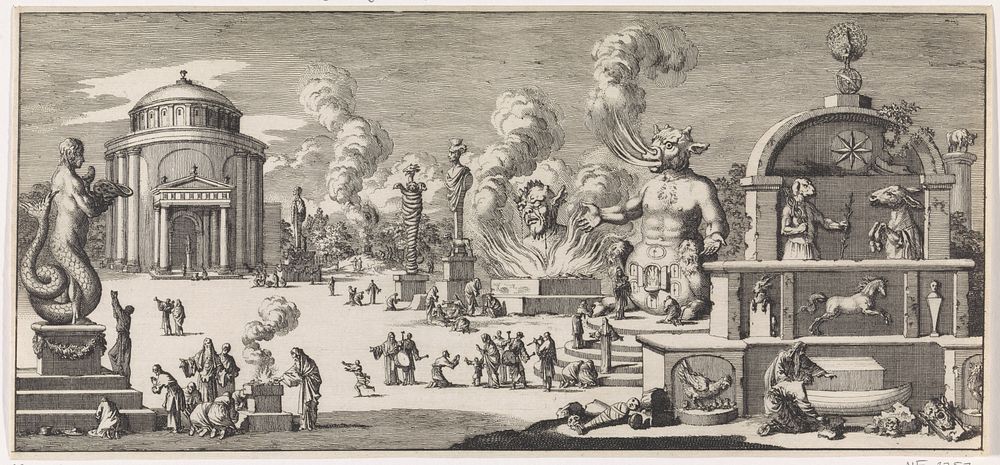 Egyptische, Syrische, Babylonische en Samaritaanse goden door de Hebreeën en Joden aanbeden (1705) by Jan Luyken