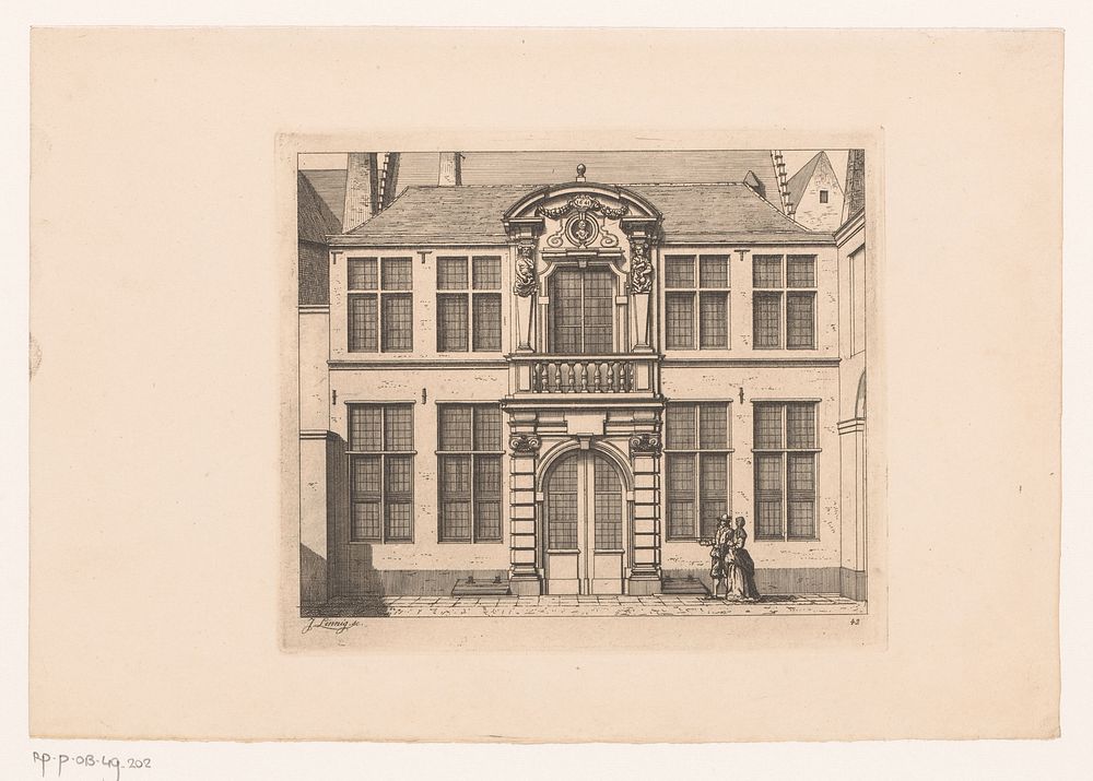 Binnenplein van het huis van Jacques Jordaens (1868) by Jean Théodore Joseph Linnig and J E Buschmann