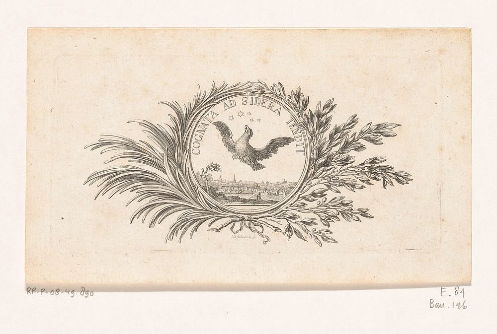 Medaillon met een adelaar (1772) by Daniel Nikolaus Chodowiecki and Daniel Nikolaus Chodowiecki