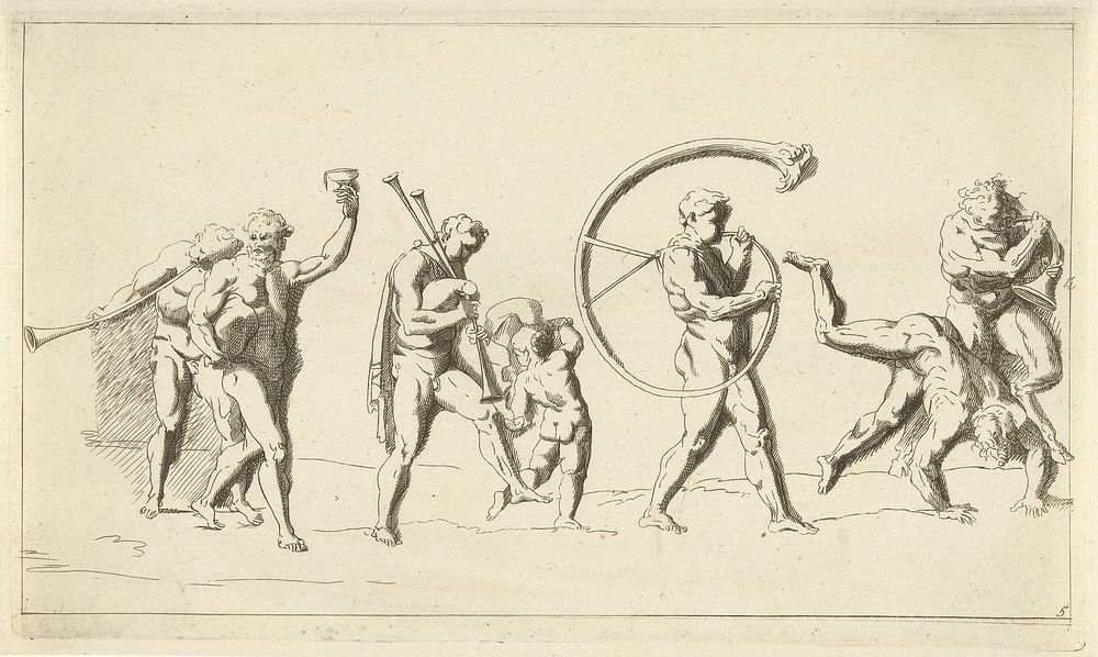 Triomftocht van Bacchus (1652 - 1707) by Franz Ertinger and Raymond de Lafage