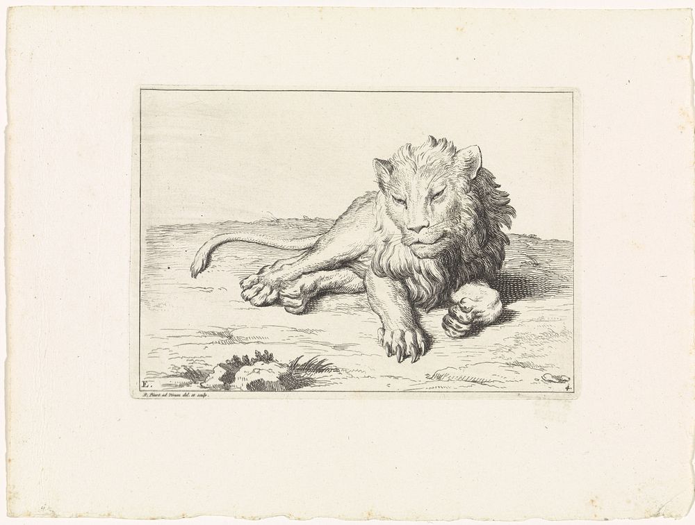 Leeuw met uitgeslagen nagels (1729) by Bernard Picart, Bernard Picart and Bernard Picart