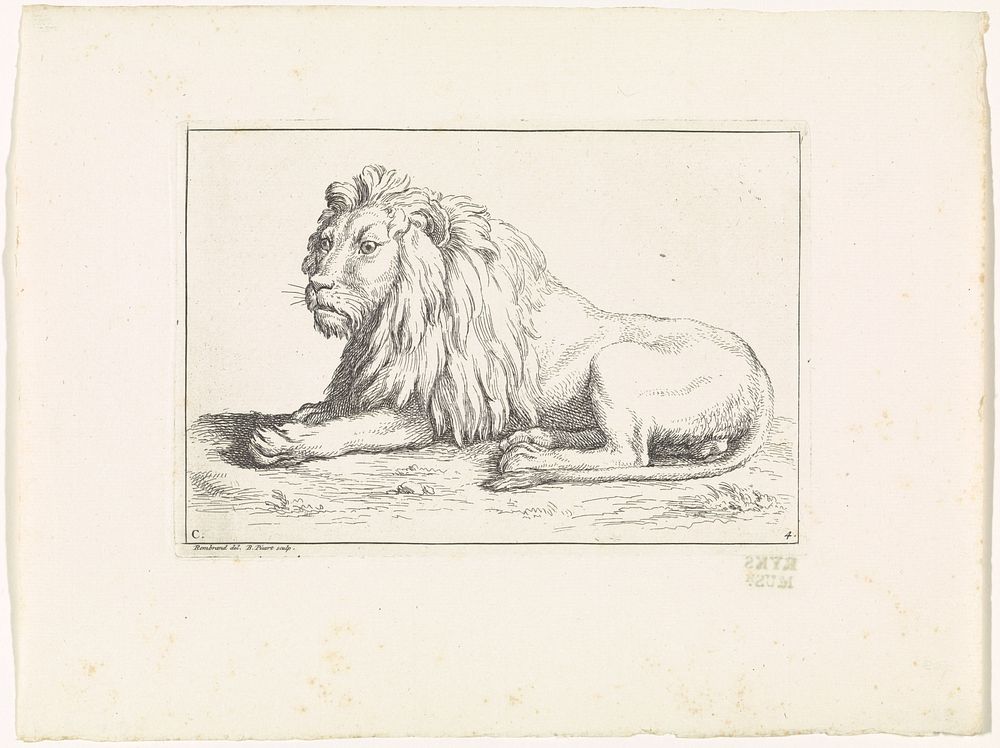 Leeuw (1729) by Bernard Picart, Rembrandt van Rijn and Bernard Picart