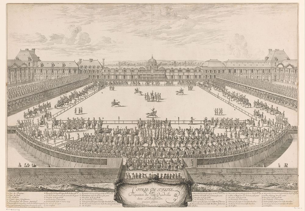 Toernooi in amfitheater (1662) by Israël Silvestre