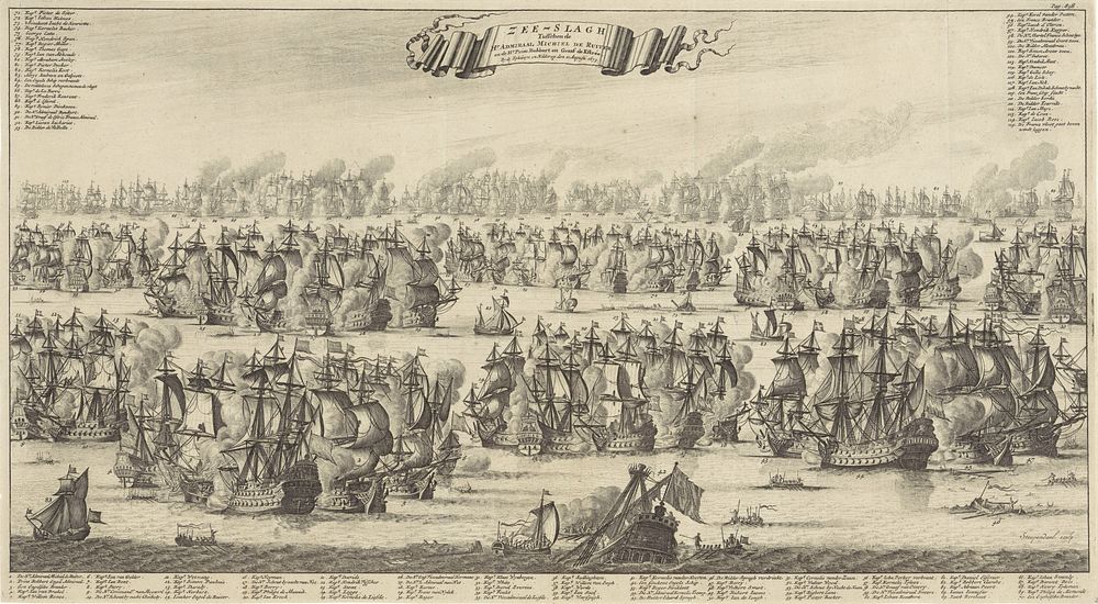 Zeeslag bij Kijkduin, 1673 (1687) by Bastiaen Stopendael