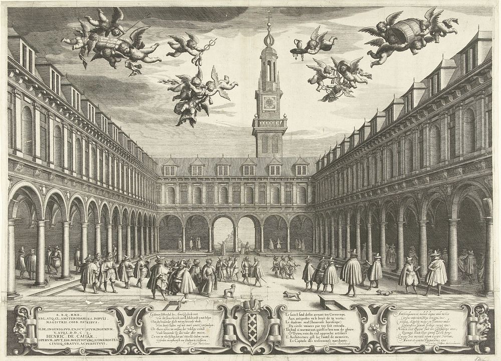 De Beurs van Amsterdam, 1609 (1609) by Boëtius Adamsz Bolswert, Pieter Corneliszoon Hooft, Theodorus Rodenburg, Cornelis…